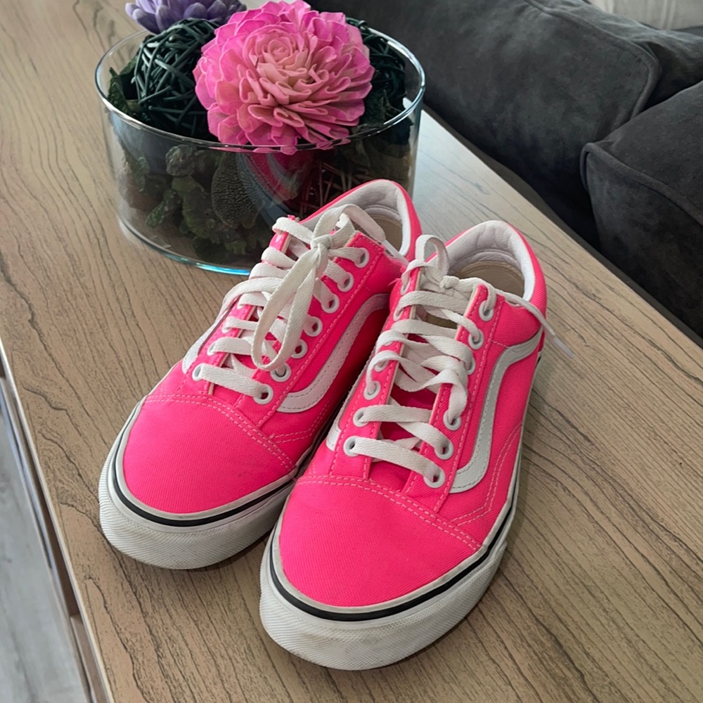 Neon pink vans